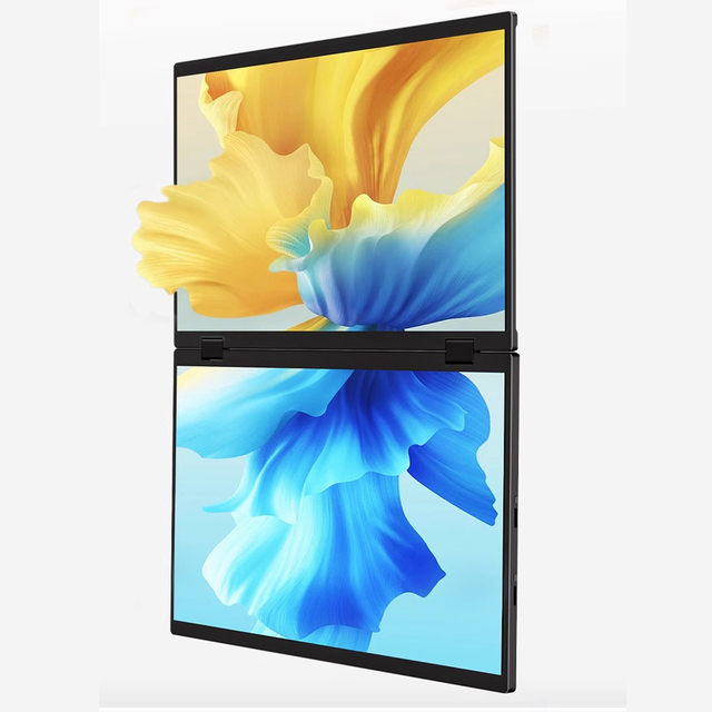 15.6 Inch Foldable FHD LED USB Type-C Single Cable Portable Dual Monitor for Gaming/Trading/Travel Triple Display