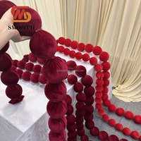 Guirlande de perles géantes en mousse velours lisse, rideau de perles artificielles géantes pour décoration de plafond de mariage et de scène