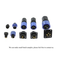 Connecteur d'alimentation automobile étanche IP67, 2 broches, multi-broches, contacts en laiton plaqué or, assemblage autobloquant pour éclairage extérieur