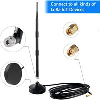Antenne à base magnétique longue portée Lora 915 MHz 8 dBi avec câble de 3 m pour passerelle Helium/LoRa Nebra Bobcat 300 SenseCAP M1 ESP32 OLED Board