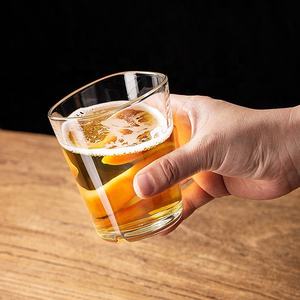Party Whisky Tumbler ristorante birra acqua latte tè <span class=keywords><strong>caffè</strong></span> bere <span class=keywords><strong>vetro</strong></span> trasparente bocca irregolare tazza di <span class=keywords><strong>vetro</strong></span> - Product Image 5