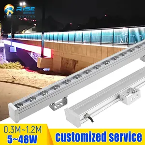 Outdoor LED Wall Washer IP65 High Rise DMX RGB LED Linear Wall Washer Light For Architectural Building Facade Lighting