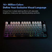 FURYCUBE IP75 Wired Mechanical Feel Keyboard RGB 26-Key Anti-Ghosting Multifunctional Smart Knob Fit for Daily Gaming Keyboard