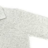 AiNear Vente en gros Logo personnalisé Design Oem & Odm Pull-over en maille à manches longues Col polo surdimensionné en laine d'alpaga pour hommes