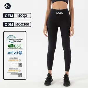 Tummy Control Gummiband Leggings High Waist Scrunch Butt Yoga Leggings für Frauen