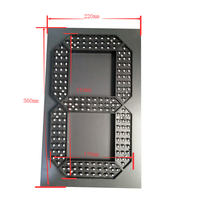 Layar Tujuh Segmen Satu Digit Ukuran Besar 12 Inci HOUKEM-120011-A/BB Luar Ruangan 220x340mm
