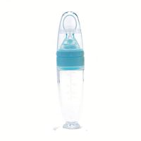 Haute qualité 100% Silicone de qualité alimentaire nouveau-né bébé biberon bébé pressant biberon avec cuillère
