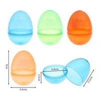Vente en gros Partyunions XCES-004 Œufs de Pâques géants transparents 9*6.6cm vides et remplissables en plastique pour bonbons, chocolats, jouets, lapin de Pâques