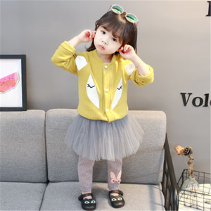 Ensemble de vêtements pour enfants, jupe pour petites filles, t-shirt en coton et leggings, achat en ligne à Hong Kong - Product Image 3