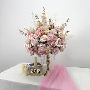 ลูกบอลดอกไม้สีชมพูขนาด 60 ซม. ช่อดอกไม้ราคาประหยัดสำหรับตกแต่งโต๊ะกลาง - Product Image 6