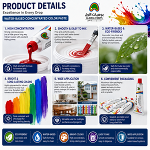 Colorante Universal a Base de Agua ALAWAL, Pigmento de Alta Concentración para Tintes de Pintura Interior y Exterior, Ecológico y Resistente a la Decoloración - Product Image 4