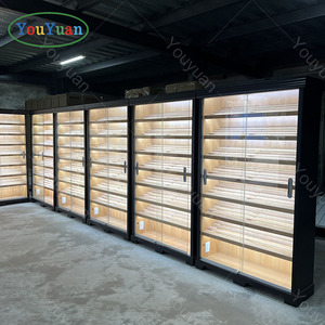 Humidor <span class=keywords><strong>de</strong></span> <span class=keywords><strong>Cedro</strong></span> <span class=keywords><strong>de</strong></span> Doble Puerta con Luz LED, Capacidad para 4000 Cigarros, Listo para Enviar, <span class=keywords><strong>Vitrina</strong></span> para Tienda <span class=keywords><strong>de</strong></span> Cigarros - Product Image 5