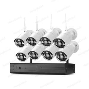 Hongglobal 3MP 8 kênh Bullet video trong nhà ngoài trời an ninh máy ảnh eseecloud hệ thống không dây Wifi NVR Kit CCTV Hệ thống <span class=keywords><strong>camera</strong></span> - Product Image 1