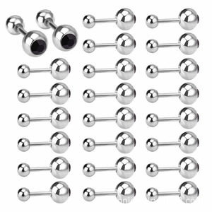 Pendientes de Bola Dorados con Cristales de Estrás 16G para Perforación de Oreja, Unisex, Uso Diario, Joyería de Acero Inoxidable - Product Image 5