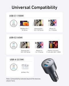 Anker USB <b>C</b> 167.5W 3 Ports Ultra Compact <b>Type</b> Fast Phone Power <b>Adapter</b> for 17 16 15 A2737 167.5W USB <b>C</b> f - Product Image 6
