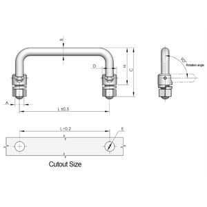 WINT LS506-100mm Carbon Steel Handle Is Suitable for Modern Industrial Equipment Cabinet <strong>Door</strong> Handle Kitchen Cabinet Handle - Product Image 3