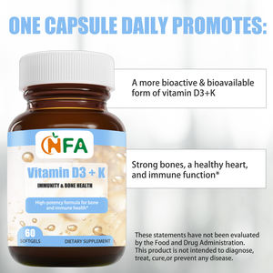 Gélules de Vitamine D3 K à Marque Blanche – Complément Alimentaire pour des Os Forts, un Cœur Sain et une Fonction Immunitaire Optimale - Product Image 4