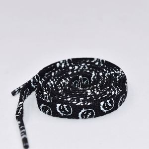 Cordones de Zapatos con Diseño de Caras Divertidas en Blanco y Negro, Estampado de Anime, Recubiertos - Product Image 3