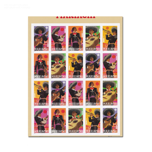 Ensemble de commémoration violet Caves 170 Garden Forever, Timbre postal United Vintage Mariachi, Timbres-poste Priorité 2025 2022, Étiquettes - Product Image 4