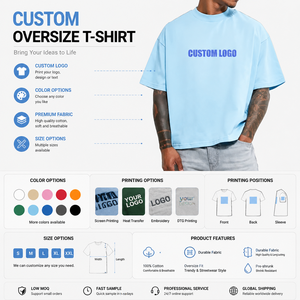 T-<span class=keywords><strong>shirt</strong></span> Homme <span class=keywords><strong>Luxe</strong></span> Oversize Cropped Boxy en Coton Lourd 100% Anti-rétrécissement, Personnalisable et Uni - Product Image 2