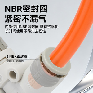 วาล์วควบคุมความเร็วแบบนิวแมติก AS1201F M5 04A ข้อต่อท่อลม วาล์วควบคุมความเร็ว AS2201F 01 06SA 08 วัสดุเรซิ่น - Product Image 4