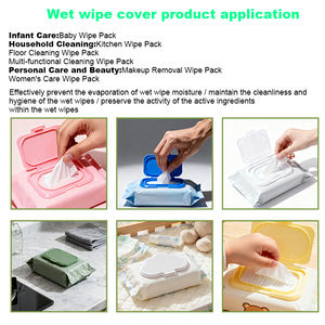 बेबी गीले वाइप्स के लिए पुनः प्रयोज्य वर्ग फ्लिप टॉप कैप - Product Image 5