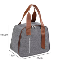 Herbruikbare geïsoleerde koel tassen in modieuze stijl, draagbaar, van polyester, voor voedselbezorging & picknickgebruik