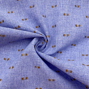 Nouvelles tendances hommes chemise fil teint <span class=keywords><strong>blanc</strong></span> bleu 16s motif de coupe de points Plumeti 50% coton 40% Poly 10% lin tissu mélangé - Product Image 5
