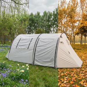 Tente d'extérieur portable en fibre <span class=keywords><strong>de</strong></span> verre quatre saisons imperméable 2026 pour <span class=keywords><strong>camping</strong></span> à domicile avec deux chambres et conception extensible – Vente en gros - Product Image 4
