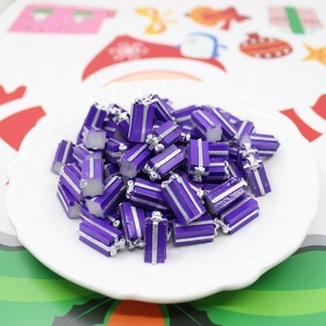 Accesorios de Resina Navideños de Calidad 2019, Caja de Regalo de Simulación a Color, Caja para Teléfono Móvil, Material para Manualidades - Product Image 4