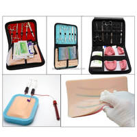 Kit de Práctica de Sutura Médica Portátil OEM, Almohadilla de Silicona para Suturas, Juego de Instrumentos Quirúrgicos para Estudiantes DKSK001