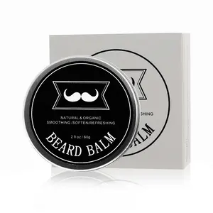 Hot Selling Natural Moisturizing 60g Private Label Beard Balm Scented For Men
