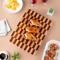 Acacia Hout Eindnerf Dambord Snijplank Groothandel Houten Hakblok Decoratieve Dienblad Voor Keukenvlees Fruit