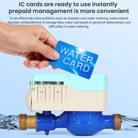 Vente directe HONGJIANG Compteur d'eau numérique intelligent en laiton Protection IP68 Système de prépaiement électronique par carte pour applications sèches et humides avec logiciel