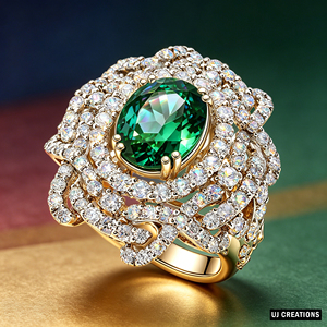 แหวนค็อกเทลทองคำแท้สำหรับผู้หญิง S925/10K/14K/18K ประดับทับทิมทรงกลมเจียระไนแบบเหลี่ยมเพชรพลอย ดีไซน์ดอกไม้สุดหรู - Product Image 5