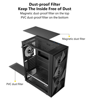 Boîtier Gaming PC Tour Moyenne ATX SAMA 3509 avec Panneau en Verre Trempé et Porte Latérale à Charnière