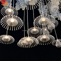 Lustre à 10 têtes SMS en promotion pour la décoration de plafond de mariage et d'hôtel