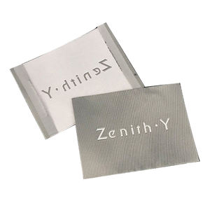 Etiqueta tejida para camisa con logotipo, etiqueta de cuidado, etiqueta para el cuello, etiqueta tejida para ropa de lujo, con cantidad mínima de pedido baja. - Product Image 1