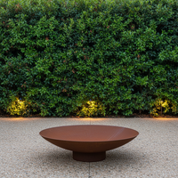 Brasero extérieur moderne en acier au carbone écologique, grilles de barbecue en acier, poêle à bois au design personnalisé pour jardin