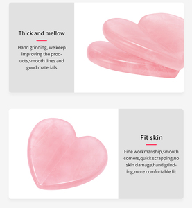 Factory Price OEM Customized Natural <strong>Jade</strong> <strong>Pink</strong> Crystal Love <strong>Stone</strong> 3D Heart Gua Sha <strong>Stone</strong> for Body Spa - Product Image 6