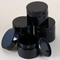 Pot pour animaux de compagnie en plastique mat Frost blanc noir couvercle vide emballage cosmétique conteneur cheveux soin crème Pot 50g 100g 5oz 200g 250g