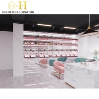 Vitrine de présentation de style chic et luxueux, présentoir cosmétique, vitrine en verre transparent, présentoir cosmétique