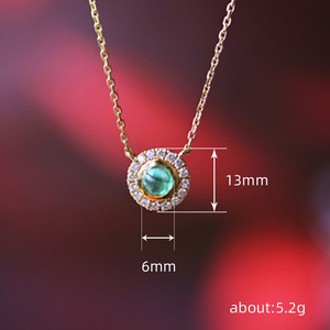 Collana Minimalista con Ciondolo Rotondo per Donne, Piccolo Charm Ovale, Gioiello Elegante e alla Moda per Uso Quotidiano, Idea Regalo - Product Image 4