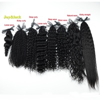 Extensions de cheveux humains vierges non traités à 100 %, bouclés en profondeur, à micro-anneaux, invisibles, en couches, pour la vente en gros