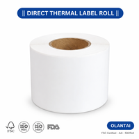 Rollos de Etiquetas Térmicas Directas Impermeables de 4x6 Pulgadas, Rollo de Etiquetas Autoadhesivas para Envío, para Impresora de Códigos de Barras de Logística Express