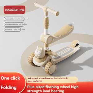 Scooter <span class=keywords><strong>Infantil</strong></span> de <span class=keywords><strong>3</strong></span> <span class=keywords><strong>Ruedas</strong></span>, Moderno y Lujoso, con Luces, Plegable, Juguete para Niños - Product Image 6