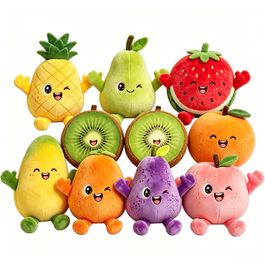 Juguetes de peluche de frutas, plátano, fresa, guisante, animales de peluche suaves para niños de 11 cm a 30 cm, unisex, de 2 a 4 años - Product Image 1