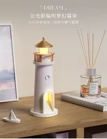 Projecteur Lampe Lune Phare, Veilleuse LED Rechargeable, Décoration Esthétique pour la Maison, Lampe de Table pour le Ramadan et les Célébrations d'Anniversaire