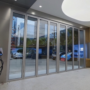 <span class=keywords><strong>Porte</strong></span> <span class=keywords><strong>d</strong></span>'<span class=keywords><strong>entrée</strong></span> en verre moderne de haute qualité, étanchéité renforcée, robustesse supérieure, durable, pour garages et villas, extérieur, pliante, isolation phonique - Product Image 6