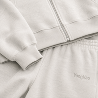 Fabricant de vêtements streetwear surdimensionnés pour hommes, ensemble survêtement à capuche zippé en molleton bouclette, pantalon de survêtement à jambe large, OEM ODM personnalisé